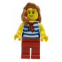 LEGO® Beachgoer White and Dark Azure Striped Female