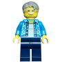 LEGO® Minifigure Beachgoer Gray Male Hair