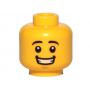 LEGO® Minifigure Head Black Eyebrows White Pupils Chin Dimpl