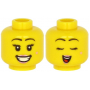 LEGO® Minifigure Dual Head Sided Female Pink Lips