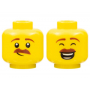 LEGO® Mini-Figurine Tête Homme 2 Expressions Moustache (4Z)