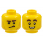LEGO® Mini-Figurine Tête Homme 2 Expressions (4H)