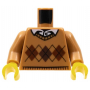 LEGO® Torso Argyle Sweater with White Shirt Collar and Butto