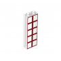 LEGO® Brick 1x2x5 without Side Supports with Red and Dark