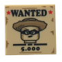 LEGO® Plate Lisse 2x2 Imprimée Wanted 5000
