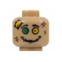LEGO® Minifigure Head Scarecrow Dark Brown Stitched