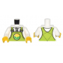 LEGO® Torso Lime Overalls with Bright Green Hills and Yellow