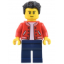 LEGO® Minifigure Man Red Jacket Dark Blue Legs