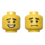 LEGO® Mini-Figurine Tête Homme 2 Expressions (4M)