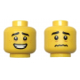 LEGO® Minifigure Head Dual Sided Black Eyebrows