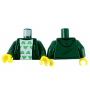 LEGO® Torso Hoodie White Shirt with Bright Green Blacktron