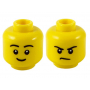 LEGO® Minifigure Head Dual Sided Black Eyebrows