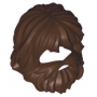 LEGO® Minifigure Hair Shaggy with Beard and Mouth Hole