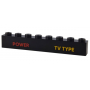 LEGO® Brique 1x8 Imprimée Power et Tv Type Console - Atari