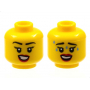 LEGO® Minifigure Head Dual Sided Female Black Eyebrows