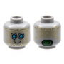 LEGO® Minifigure Head Alien Robot with Gold Circuit