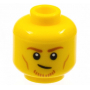 LEGO® Minifigure Head Dark Orange Eyebrows and Chin Whiskers