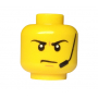 LEGO® Minifigure Head Angry Eyebrows and Scowl Headset