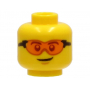 LEGO® Mini-Figurine Tête Homme Avec Lunette Orange (5B)