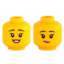 LEGO® Minifigure Head Dual Sided Female Black Eyebrows