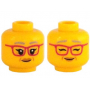 LEGO® Minifigure Head Dual Sided Female Light Bluish Gray