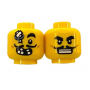 LEGO® Minifigure Head Dual Sided Black Eyebrows Moustache