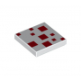 LEGO® Tile 2x2 with Groove with Red Squares Pattern