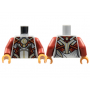 LEGO® Torso Armor Gold Circles Dark Red Trim Pattern