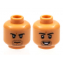 LEGO® Minifigure Head Dual Sided Black Eyebrows