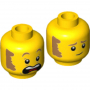 LEGO® Mini-Figurine Tête Homme Deux Expressions (2L)