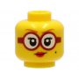 LEGO® Mini-Figurine Tête Femme à Lunette (2L)