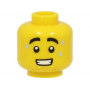 LEGO® Minifigure Head Black Thick Eyebrows