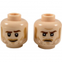 LEGO® Mini-Figurine Tête Homme Deux Expressions (5S)