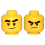 LEGO® Minifigure Head Dual Sided Black Bushy