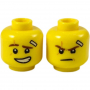 LEGO® Minifigure Head Dual Sided Reddish Brown