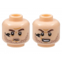 LEGO® Minifigure Head Dual Sided Beard Stubble Black Snake