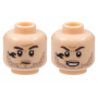 LEGO® Mini-Figurine Tête Homme 2 Expressions Tatouage (3D)