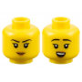 LEGO® Mini-Figurine Tête Femme avec Deux Expressions
