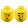 LEGO® Minifigure Head Dual Sided Female Black