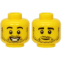 LEGO® Mini-Figurine Tête Homme 2 Expressions Barbe (2Y)