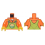 LEGO® Torso Lime Overalls with Bright Green Hills