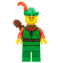 LEGO® Forestamn Red Green Hat Red Feather Quiver Moustache