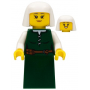 LEGO® Peasant - Female Dark Green Skirt White Headdress