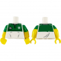 LEGO® Minifigure Torso Jersey Green Top with Sports Logos