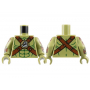 LEGO® Torso Bare Chest Dark Green Contour Lines