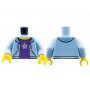 LEGO® Torso Hooded Sweatshirt Open with Dark Purple Shirt