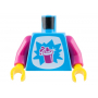 LEGO® Torso White Tummy with Starburst Explosion