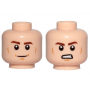 LEGO® Minifigure Head Dual Sided Brown Eyebrows