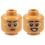 LEGO® Minifigure Head Dual Sided Brown Eyebrows