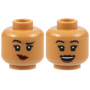LEGO® Mini-Figurine Tête Femme 2 Expressions (6U)